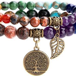 Bivei Natural Semi Precious Gemstone Beads Bracelet for Women